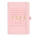 Pnellth Faux Leather Cover 2024 Planner Notebook 12 Monthly Weekly Agenda Notebook with Elastic Closure Pen Loop Series