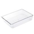 Pnellth Transparent Drawer Storage Boxï¼ŒClear Acrylic Drawer Organizer Drain Holes Drawer Storage Tray Stackable Storage Bin