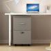 File cabinet with two drawers with lock Hanging File Folders A4 or Letter Size Small Rolling File Cabinet Printer Stand office storage cabinet Office pulley movable file cabinet white Gray