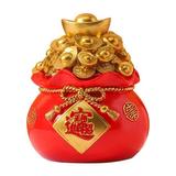 Piggy Bank Statue Wealth Shaped Feng Shui Decor for Fortune Wealth and Prosperity - Decorative for Office and Home