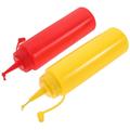 4 Pcs Tricky Seasoning Plastic Squeeze Bottles Funny Prank Toys Stuff House Decorations for Home Fake Mustard Supply