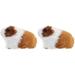 2 Count Simulation Mouse Model Decor Lifelike Hamster Childrens Toy Guinea Pig Realistic Simulated for Kids