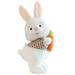 Stuffed Carrot White Rabbit Plush Toy Stuffed Dot Dressing Bunny Kids Hug Doll Birthda Gifts for Baby Girl Present