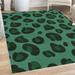 Animal Decorative Rug Leopard Animal Skin Pattern in Abstract Style Wild Safari Jungle Theme Quality Carpet for Bedroom Dorm and Living Room 6 Sizes Hunter Green by Ambesonne