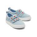 TOMS Kids Tiny Fenix Denim Hearts Double Strap Toddler Sneakers Shoes Blue/Multi, Size 6