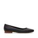 TOMS Women's Black Briella Leather Flat Shoes, Size 8.5