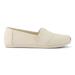 TOMS Women's Alpargata Cream Leather Espadrille Shoes Natural/White, Size 5