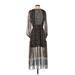 Shoshanna Casual Dress - Midi Crew Neck 3/4 sleeves: Black Dresses - Women's Size 0