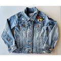 Levi's Jackets & Coats | Levi’s Denim Jean Jacket Kids Size S (4-5 Years Old) Disney Character Patches | Color: Blue | Size: Sg