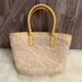 J. Crew Bags | J. Crew Woven Tote W/ Leather Trim | Color: Tan/Yellow | Size: Os