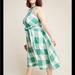 Anthropologie Dresses | Anthropologie 16w Maeve Greta Green Gingham Check Linen Blend Halter Midi Dress | Color: Cream/Green | Size: 16w