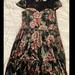 Anthropologie Dresses | Anthropologie Crushed Velvet And Lace Floral Dress By Deletta Size Small | Color: Black/Green | Size: S