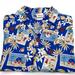 Disney Shirts | Mickey Mouse Size Small Disney Store Exclusive Hawaiian Aloha Floral Beach Shirt | Color: Blue | Size: S