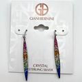 Giani Bernini Jewelry | Giani Bernini 925 Sterling Pave Crystal Marquis Rainbow Earrings | Color: Purple/Red | Size: Os