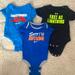 Nike One Pieces | 3 Baby Boy Athletic Onsies. Size 3-6 Months Nike And Under Armour | Color: Black/Blue | Size: 3-6mb