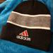 Adidas Accessories | Adidas Mens One Size Black & Grey Striped Knit Beanie | Color: Black/Gray | Size: Os