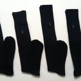 Polo By Ralph Lauren Underwear & Socks | 4 Polo Ralph Lauren Men's New Cotton Blend Knee High Dress Socks Shoe Size:7-12 | Color: Black | Size: Fit Shoe Size: 7-12