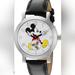 Disney Accessories | Disney Womens Vintage Look Mickey Mouse Strap Watch | Color: Black/Silver | Size: Os