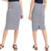 J. Crew Skirts | J Crew Navy Blue & White Striped Classic Women’s Midi Pencil Cotton Skirt Nwt 8 | Color: Blue/White | Size: 8