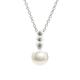 Eye Candy Damen-Collier aus 925 Sterling Silber mit Perlenanhänger rhodiniert Länge 45cm AVECJNL0053