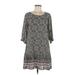 Earthbound Trading Co. Casual Dress - Shift: Green Paisley Dresses - Women's Size Medium