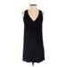 Madewell Casual Dress - Shift Plunge Sleeveless: Black Print Dresses - Women's Size 2X-Small