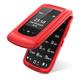 Senior Mobile Phone , GSM Sim Free Unlocked Easy to Use Basic Cell Phones, Flip Phone with Dual Color Display | SOS Button | FM Radio | Torch |1000mAh Battery | Large Buttons | Speed Dial (Red)