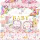 Fiesec Butterfly Baby Shower Decorations for Girl, Floral Pastel Pink Butterfly Backdrop Balloon Garland Cutout Banner Tablecloth Cake Cupcake Topper Plate Napkin Cup Straw Knife Spoon 274 PCs