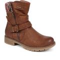 Pavers Ladies Casual Biker Boots - Tan Size 3 (36)