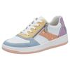 Sneaker RIEKER SPORT, Damen, Gr. 43, bunt (weiß bunt), Lederimitat, sportlich, Schuhe, in aktueller Farbkombination, Freizeitschuh, Halbschuh, Schnürschuh