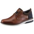 Schnürschuh RIEKER Gr. 42, braun (cognac, dunkelbraun, dunkelblau) Herren Schuhe Schnürhalbschuhe