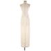 T by Alexander Wang Cocktail Dress - Sheath Plunge Sleeveless: Ivory Solid Dresses - Women's Size 0