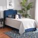 Etta Avenue™ Julianna Standard Bed Wood & /Upholstered/Velvet in Blue | Twin | Wayfair 24CB0B4A7CAC47C0805ECED4DB673D35