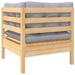 Ebern Designs Cratylus 50" Wide Outdoor Patio Sofa w/ Cushions Wood in Gray/Brown | 24.6 H x 50 W x 25 D in | Wayfair