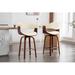 Corrigan Studio® Keisha Swivel Fabric Counter Stool or Bar Stool Wood/Upholstered in Brown | 38.19 H x 21.26 W x 20.47 D in | Wayfair