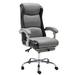 Inbox Zero Home Office Executive Chair w/ Adjustable Height & Angle Upholstered in Gray | 26 W x 23.6 D in | Wayfair