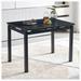 Latitude Run® Thelmer 43.31" Extendable Dining Table Metal in Black | 29.53 H x 29.53 W x 43.31 D in | Wayfair F84F1D781C124B519F60BF030C082357