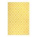 Yellow 96 x 60 x 0.25 in Area Rug - Union Rustic Outdoor Rug Recycled Straw Waterproof Patio - Izna & White | 96 H x 60 W x 0.25 D in | Wayfair