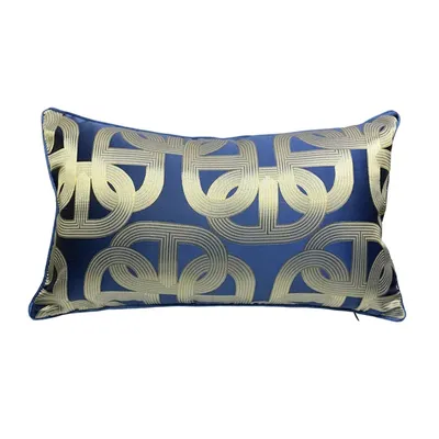 3 Farben Moderne weiche Kette Elipse Taille Kissenbezug 30 x 50 cm Home Deco Sofa Auto Stuhl Image