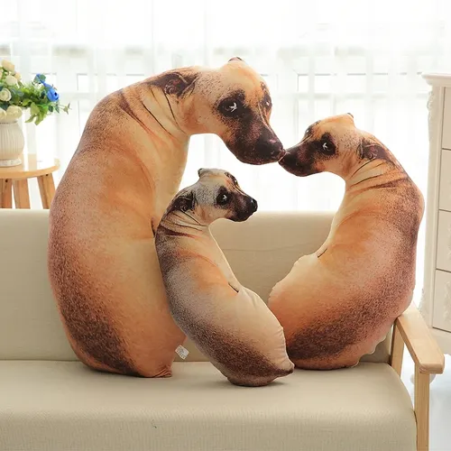 50cm 3d Hund Simulation Plüschtiere weiches Kissen lebensechte Plüschtiere Stofftier Kissen Kissen
