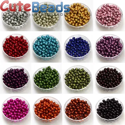 4/6/8 /10mm gemischte Farbe 3d Fantasy Wunder Perlen Acryl Spacer Perlen Fantasie DIY Schmuck