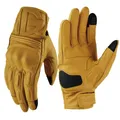 Gants de moto en cuir véritable pour hommes et femmes gants respirants coupe-vent cuir de chèvre