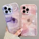 Coque transparente antichoc Starry Sky Shoous pour iPhone rose violet compatible avec iPhone 11