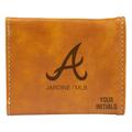 Brown Atlanta Braves Personalized Trifold Wallet