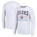 Men's Starter White Edmonton Oilers Retro Graphic Long Sleeve Crew T-Shirt