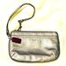 Coach Bags | Coach Factory Silver One Size Leather Wristlet. | Color: Silver | Size: Os