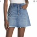 Madewell Skirts | Madewell Denim Skirt Womens Size 26 Mccarren Raw Hem Blue Jean Cotton Mini H6854 | Color: Blue | Size: 26