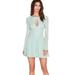 Free People Dresses | $128 Free People Lace Fit + Flare Dress Small 2 4 Foam Green Cutout Sheer Nwt | Color: Green | Size: S