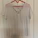American Eagle Outfitters Tops | American Eagle Soft & Sexy White Lace Up Front V-Neck T-Shirt Top Women’s Size S | Color: White | Size: S