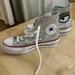Converse Shoes | Converse X Chiara Ferragni High Top Glitter Chuck Taylors Barely Worn | Color: Silver | Size: 6.5